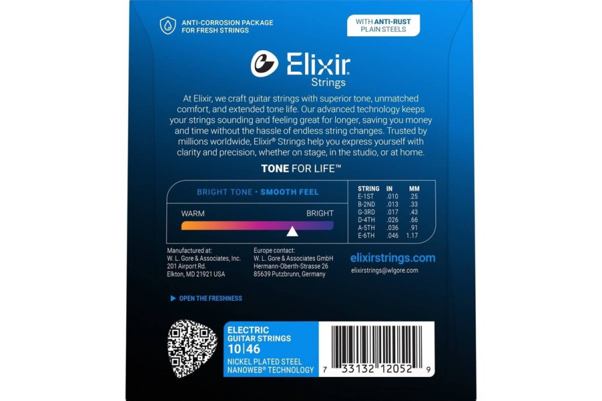 Струни для електрогітар ELIXIR EL NW L