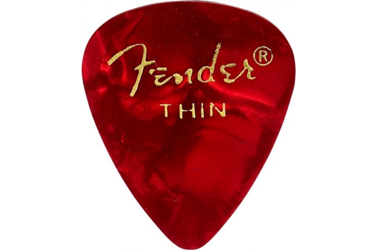 Набор медиаторов FENDER 351 PREMIUM CELLULOID RED MOTO THIN