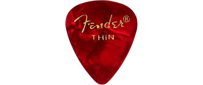 Набор медиаторов FENDER 351 PREMIUM CELLULOID RED MOTO THIN