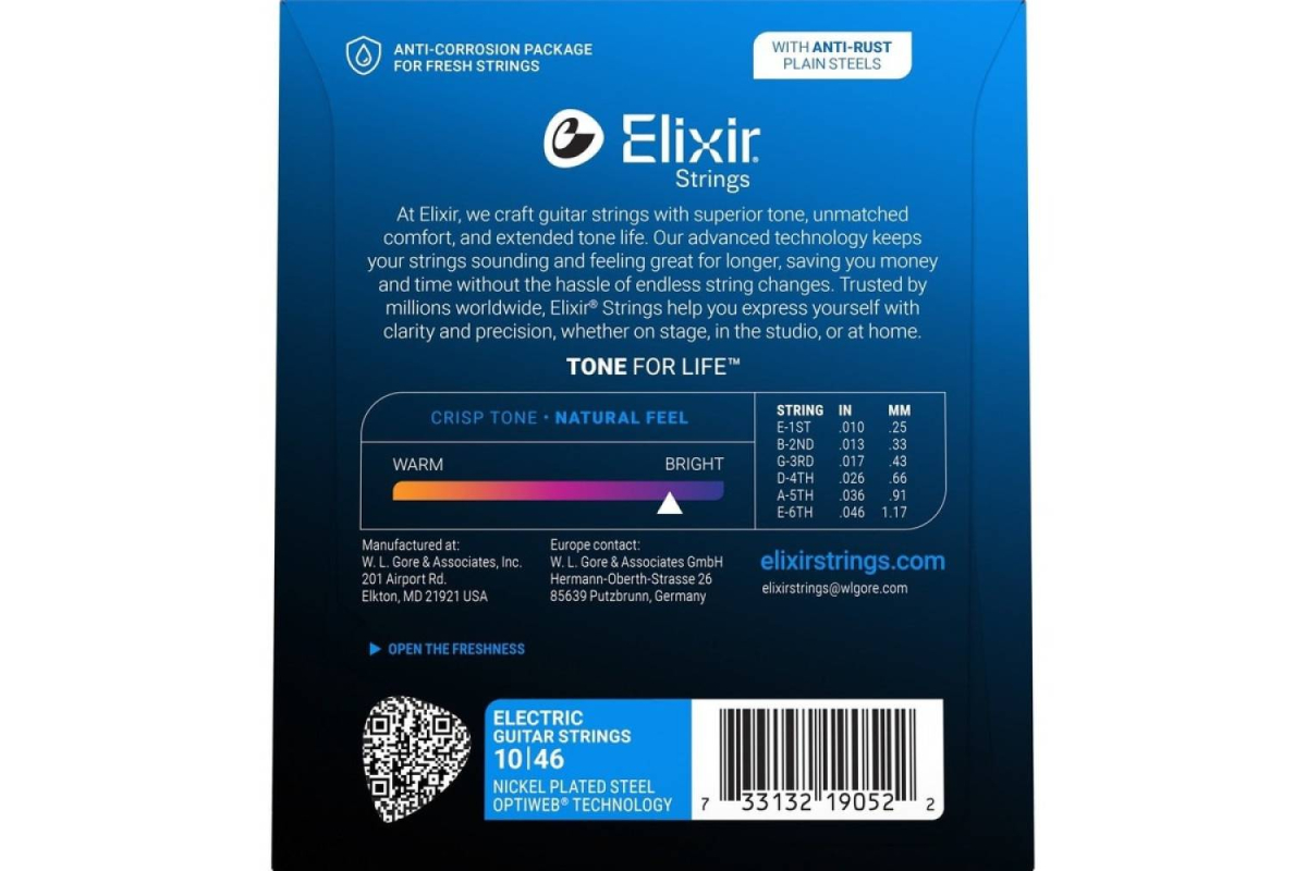 Струни для електрогітар ELIXIR EL OW L