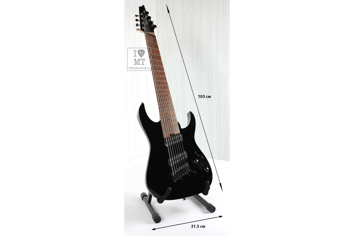 Електрогітара IBANEZ RGMS8-BK
