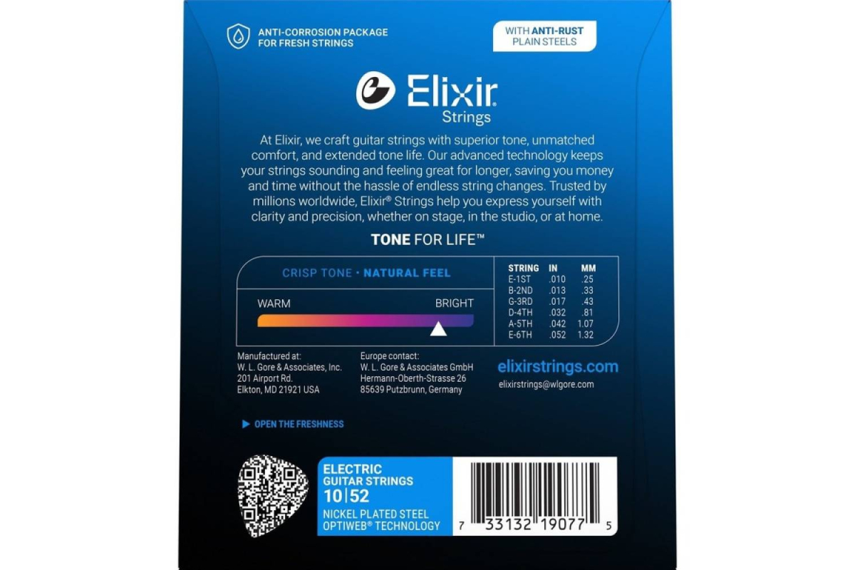 Струни для електрогітар ELIXIR EL OW LH