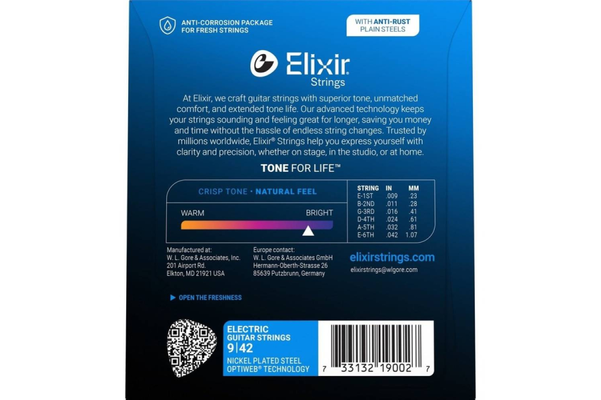 Струны для электрогитар ELIXIR EL OW SL