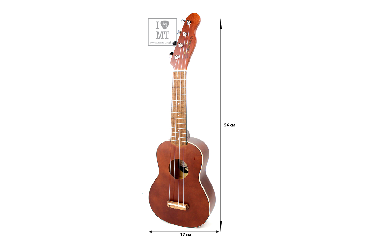 FENDER UKULELE VENICE SOPRANO NATURAL WN Укулеле