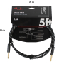Кабель инструментальный FENDER CABLE DELUXE SERIES 5' BLACK TWEED