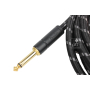 Кабель инструментальный FENDER CABLE DELUXE SERIES 5' BLACK TWEED