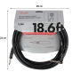 Кабель інструментальний FENDER CABLE PROFESSIONAL SERIES 18.6' ANGLED BLACK