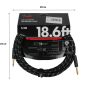 Кабель инструментальный FENDER CABLE DELUXE SERIES 18.6' BLACK TWEED