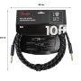 Кабель инструментальный FENDER CABLE DELUXE SERIES 10' BLACK TWEED
