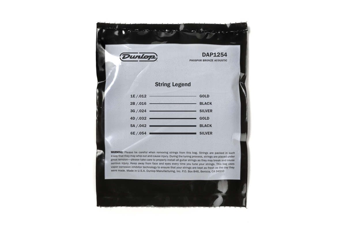 Струны для акустических гитар DUNLOP DAP1254 Phosphor Bronze Light