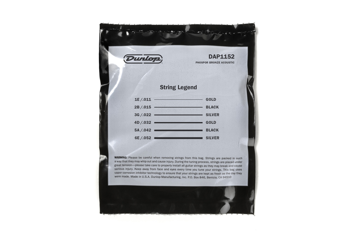 Струны для акустических гитар Dunlop DAP1152 Phosphor Bronze Medium Light