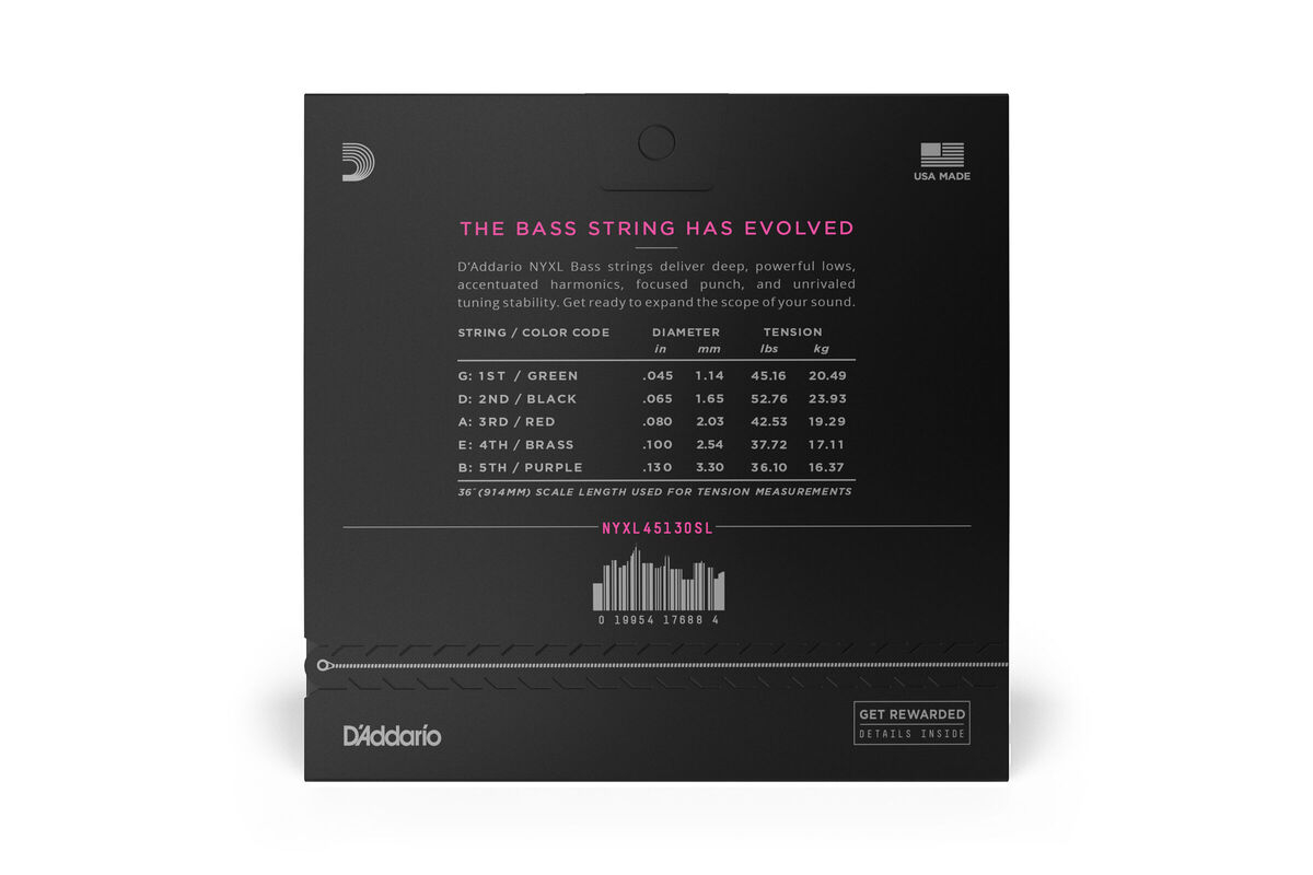 D'ADDARIO NYXL-45130SL Струни для бас-гітар