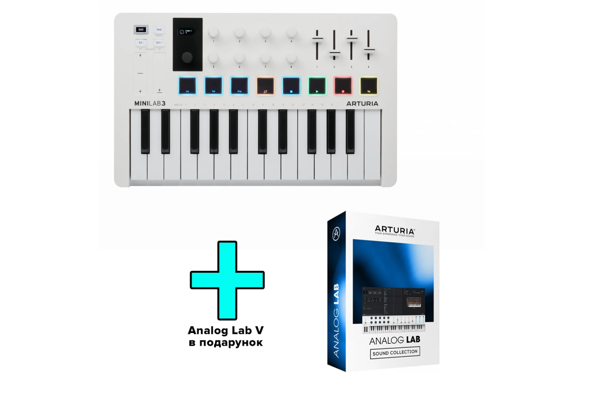 MIDI клавиатура ARTURIA MiniLab 3 Analog Lab V