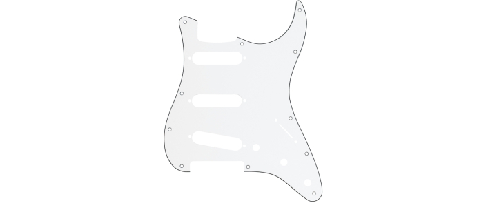 Пікгард FENDER 11-HOLE MODERN-STYLE STRATOCASTER S/S/S PICKGUARDS WHITE