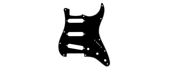 Пікгард FENDER 11-HOLE MODERN-STYLE STRATOCASTER S/S/S PICKGUARDS BLACK