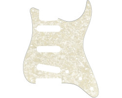 FENDER 11-HOLE MODERN-STYLE STRATOCASTER S/S/S PICKGUARDS AGED WHITE MOTO Пікгард