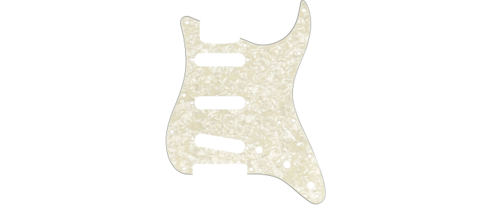 Пікгард FENDER 11-HOLE MODERN-STYLE STRATOCASTER S/S/S PICKGUARDS AGED WHITE MOTO