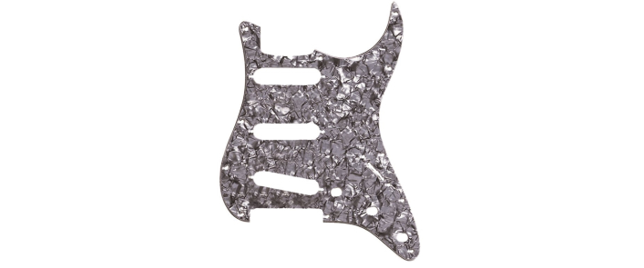 Пікгард FENDER 11-HOLE MODERN-STYLE STRATOCASTER S/S/S PICKGUARDS BLACK MOTO