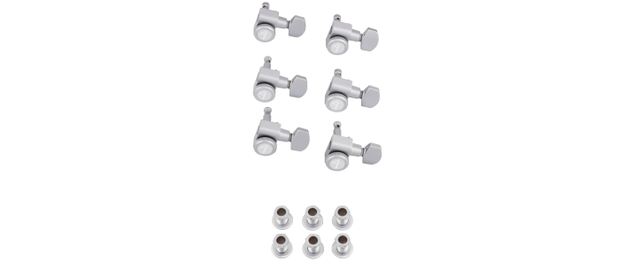 Кілки для гітари FENDER LOCKING STRATOCASTER/TELECASTER TUNING MACHINE SETS BRUSHED CHROME