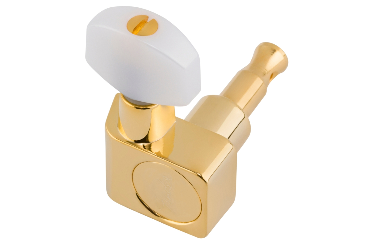 Колки для гитары FENDER DELUXE CAST/SEALED GUITAR TUNING MACHINES WITH PEARL BUTTONS SET