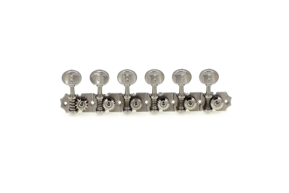Колки для гитары GRAPH TECH PRN-4624-N0 Ratio Electric 6-in-line Waffle, Vin. Nickel