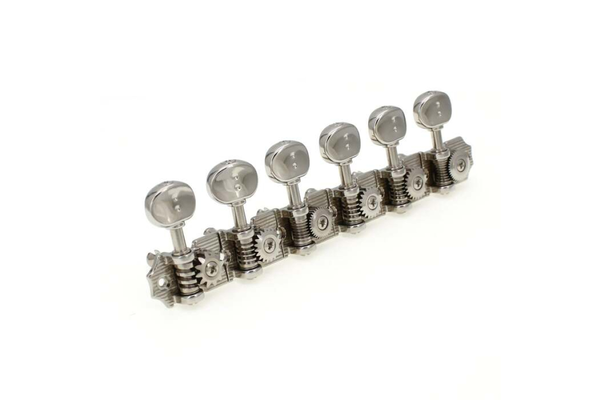Колки для гитары GRAPH TECH PRN-4624-N0 Ratio Electric 6-in-line Waffle, Vin. Nickel