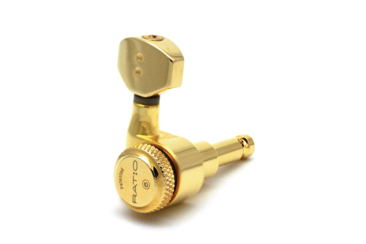 Колки для гитары GRAPH TECH PRL-8721-G0 Electric Locking 6 In-line C0ntemporary Mini Gold 2 Pin