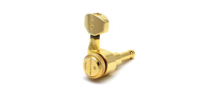 Колки для гитары GRAPH TECH PRL-8721-G0 Electric Locking 6 In-line C0ntemporary Mini Gold 2 Pin
