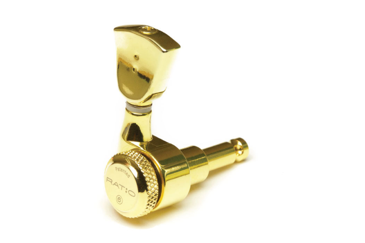 Колки для гитары GRAPH TECH PRL-8341-G0 Electric Locking 3+3 Vintage Gold 2 Pin