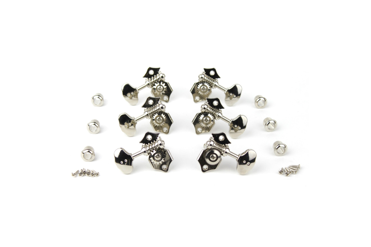 Колки для гитары GRAPH TECH PRN-3422-N0 Acoustic 3+3 Butterbean Button Nickel