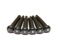 Набір кілочків GRAPH TECH PP-2182-00 TUSQ Bridge Pins Martin Style 2mm Black / Paua Dot (6 Pcs)