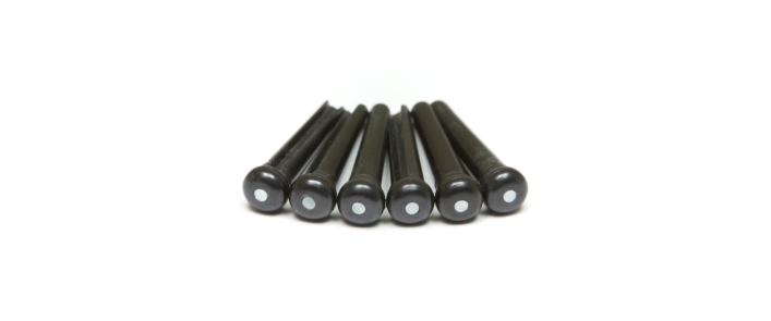 Набір кілочків GRAPH TECH PP-2142-00 TUSQ Bridge Pins Martin Style 2mm Black / Mother-Of-Pearl Dot (6 Pcs)