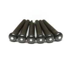 Набор колышков GRAPH TECH PP-2122-00 TUSQ Bridge Pins Martin Style 2mm Black / White Dot (6 Pcs)