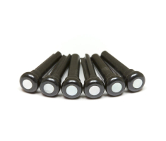 Набор колышков GRAPH TECH PP-2044-00 TUSQ Bridge Pins 4mm Black / Mother-of-Pearl (6 Pcs)