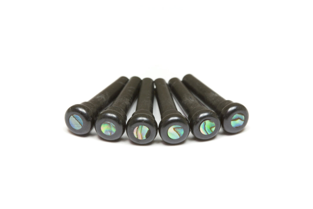 Набір кілочків GRAPH TECH PP-2000-00 TUSQ Bridge Pins 4mm Black / Paua Dot (6 Pcs)