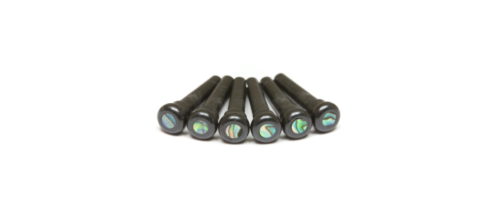 Набір кілочків GRAPH TECH PP-2000-00 TUSQ Bridge Pins 4mm Black / Paua Dot (6 Pcs)