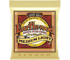 Струны для акустических гитар ERNIE BALL 2003 Earthwood Acoustic 80/20 Bronze Medium Light 12/54