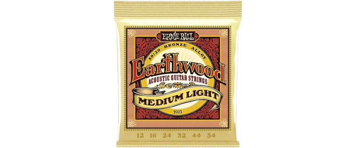 Струны для акустических гитар ERNIE BALL 2003 Earthwood Acoustic 80/20 Bronze Medium Light 12/54