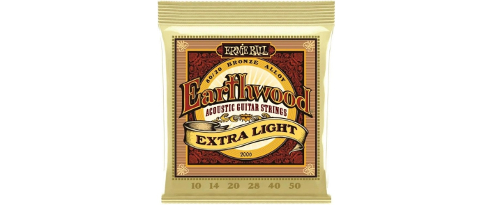 Струны для акустических гитар ERNIE BALL 2006 Earthwood Acoustic 80/20 Bronze Extra Light 10/50