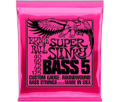 Струни для бас-гітар ERNIE BALL 2824 Super Slinky Nickel Wound 5-String Bass 40/125