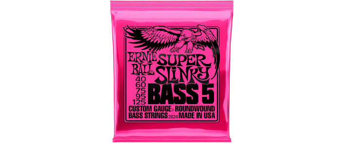 Струни для бас-гітар ERNIE BALL 2824 Super Slinky Nickel Wound 5-String Bass 40/125