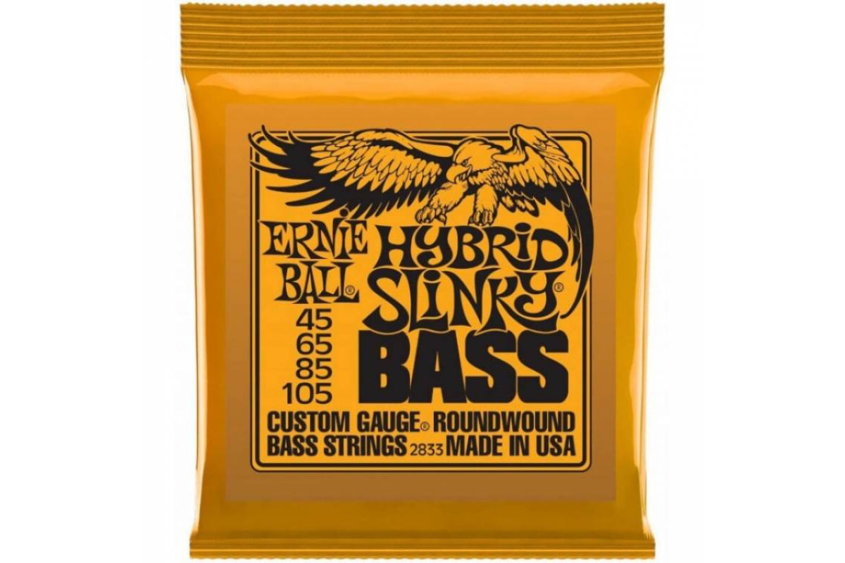Струны для бас-гитар ERNIE BALL 2833 Hybrid Slinky Nickel Wound 4-String Bass 45/105