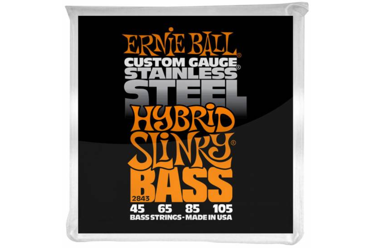 Струны для бас-гитар ERNIE BALL 2843 Hybrid Slinky Stainless Steel Bass Strings 45/105
