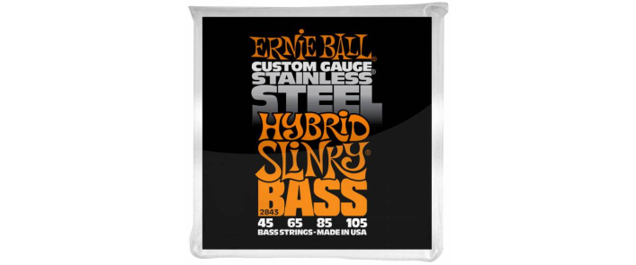 Струны для бас-гитар ERNIE BALL 2843 Hybrid Slinky Stainless Steel Bass Strings 45/105