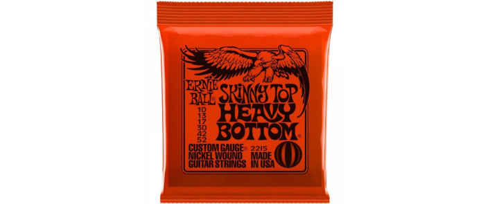 Струни для електрогітар ERNIE BALL 2215 Skinny Top Heavy Bottom Nickel Wound 10/52