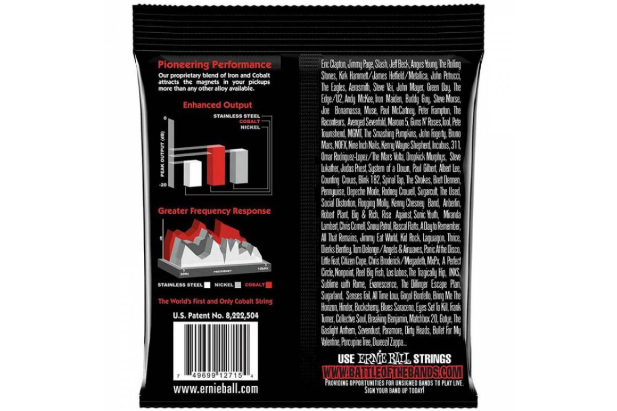 Струни для електрогітар ERNIE BALL 2715 Cobalt Slinky Electric Guitar Strings 10/52