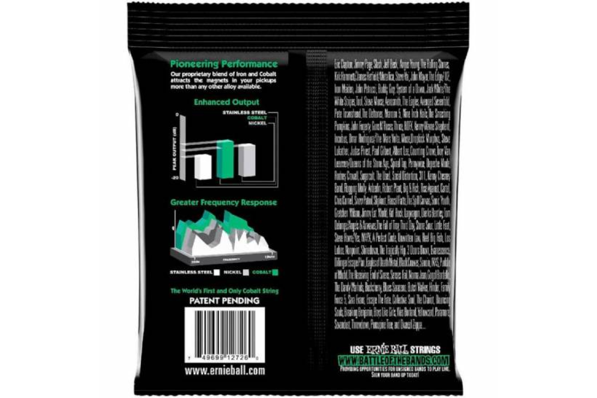 Струни для електрогітар ERNIE BALL 2726 Cobalt Slinky Electric Guitar Strings 12/56