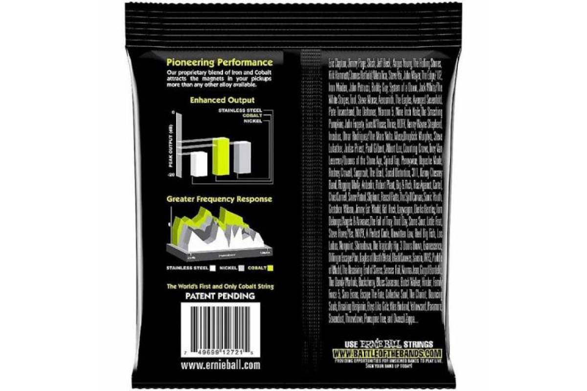 Струни для електрогітар ERNIE BALL 2721 Cobalt Slinky Electric Guitar Strings 10/46
