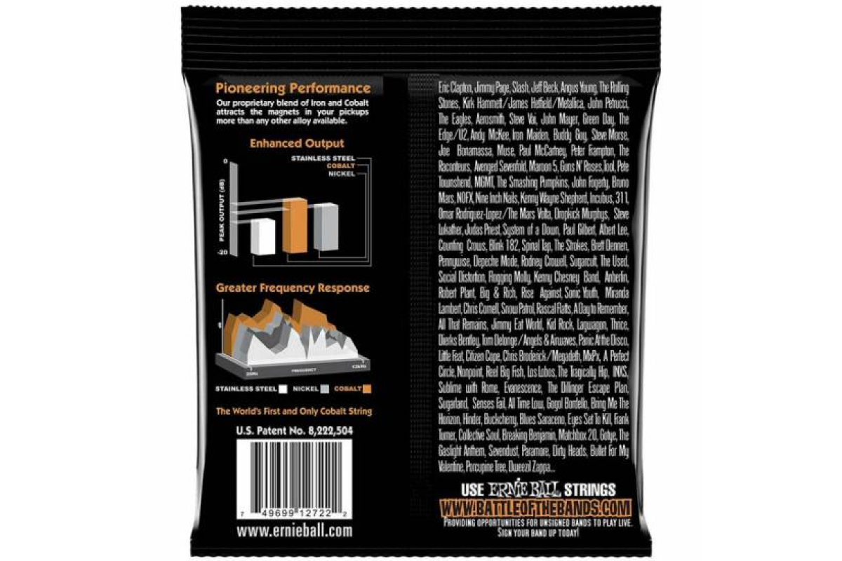 Струни для електрогітар ERNIE BALL 2722 Cobalt Slinky Electric Guitar Strings 9/46