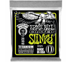 Струни для електрогітар ERNIE BALL 3121 Regular Slinky Titanium Coated Strings 10/46